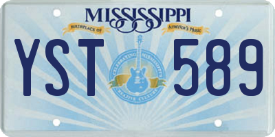 MS license plate YST589