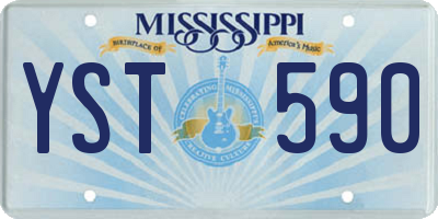 MS license plate YST590