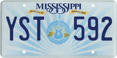MS license plate YST592