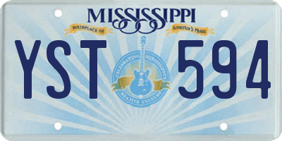 MS license plate YST594