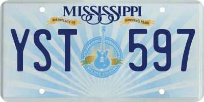 MS license plate YST597