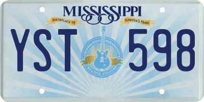 MS license plate YST598