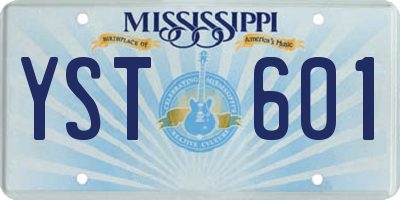 MS license plate YST601