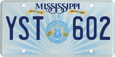 MS license plate YST602