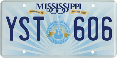 MS license plate YST606
