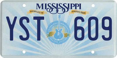 MS license plate YST609