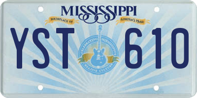 MS license plate YST610
