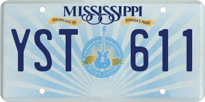 MS license plate YST611
