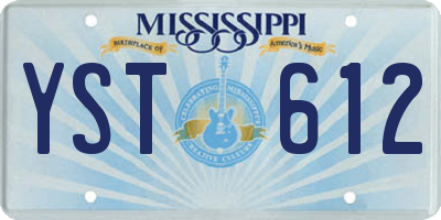 MS license plate YST612