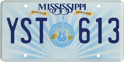 MS license plate YST613