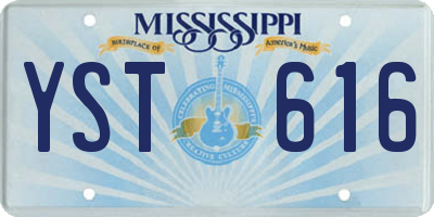 MS license plate YST616