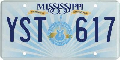 MS license plate YST617