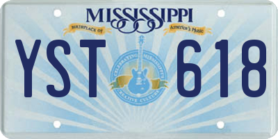 MS license plate YST618