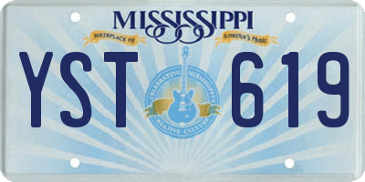 MS license plate YST619