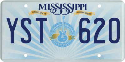 MS license plate YST620