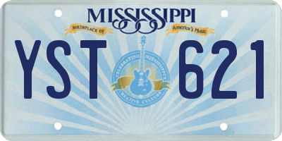 MS license plate YST621