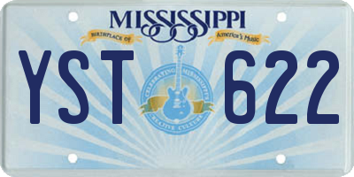 MS license plate YST622