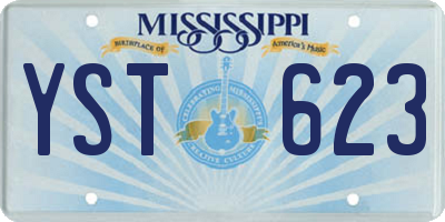 MS license plate YST623
