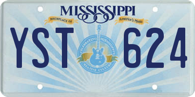 MS license plate YST624