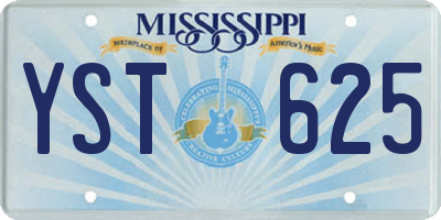 MS license plate YST625