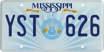 MS license plate YST626