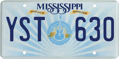 MS license plate YST630