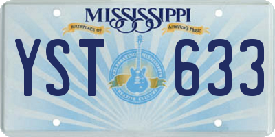 MS license plate YST633