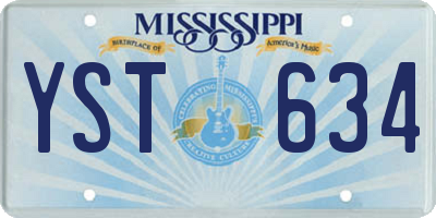 MS license plate YST634