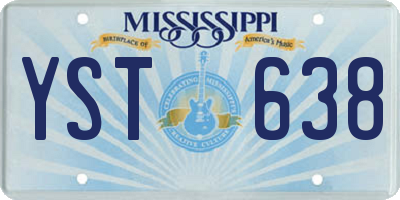 MS license plate YST638
