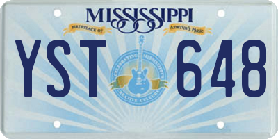 MS license plate YST648