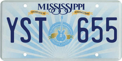 MS license plate YST655