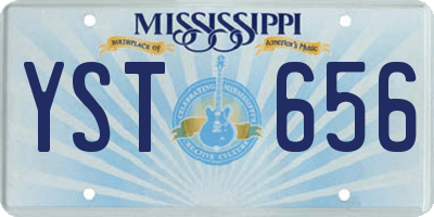 MS license plate YST656