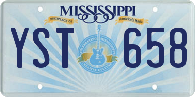 MS license plate YST658