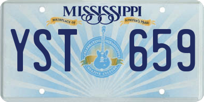 MS license plate YST659