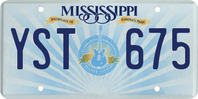 MS license plate YST675