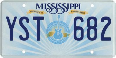 MS license plate YST682