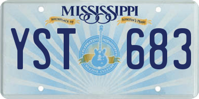 MS license plate YST683