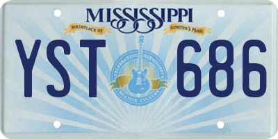 MS license plate YST686