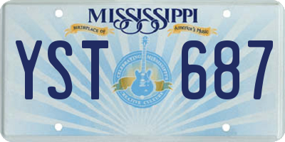 MS license plate YST687