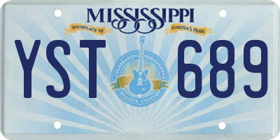 MS license plate YST689