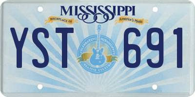 MS license plate YST691