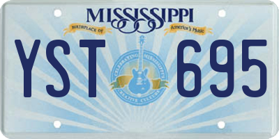 MS license plate YST695