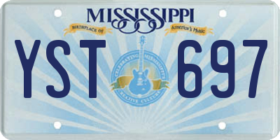 MS license plate YST697
