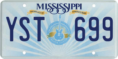 MS license plate YST699
