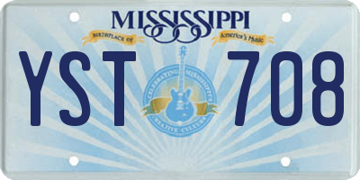 MS license plate YST708