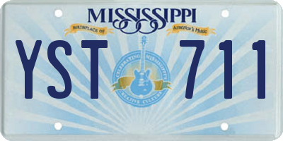 MS license plate YST711