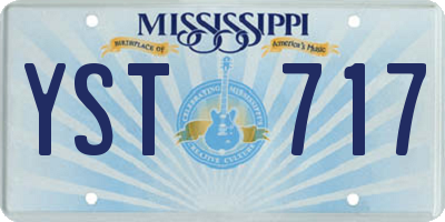 MS license plate YST717