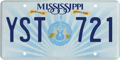 MS license plate YST721