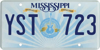 MS license plate YST723