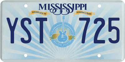 MS license plate YST725